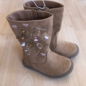 BNWT Toddler Boots with Butterflies